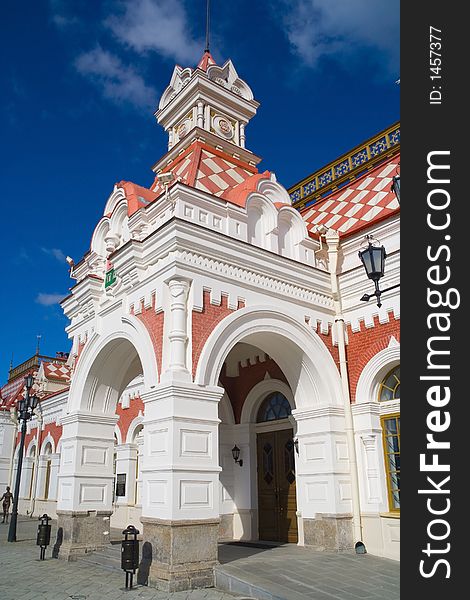 Building of old train station in Ekaterinburg