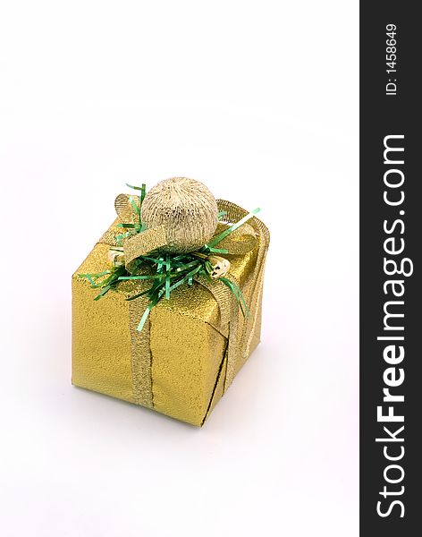 Gold and Green Gift Box for Festive Seasons