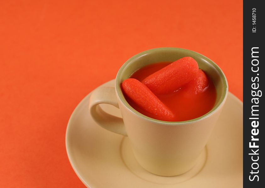 Carrots And Juice In A Cup