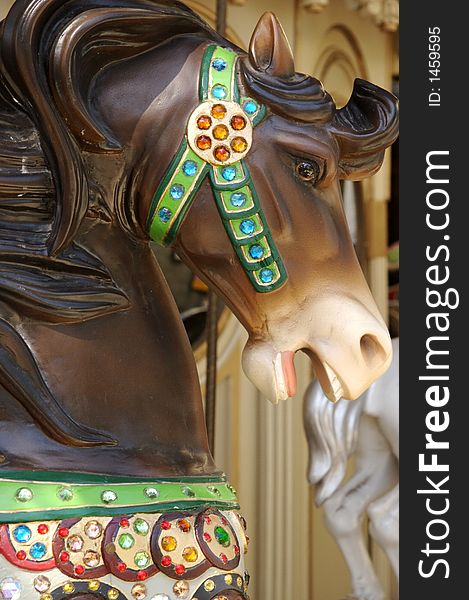 Wooden horse from a carousel