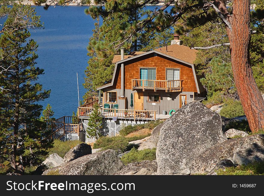 Cabin on a lake