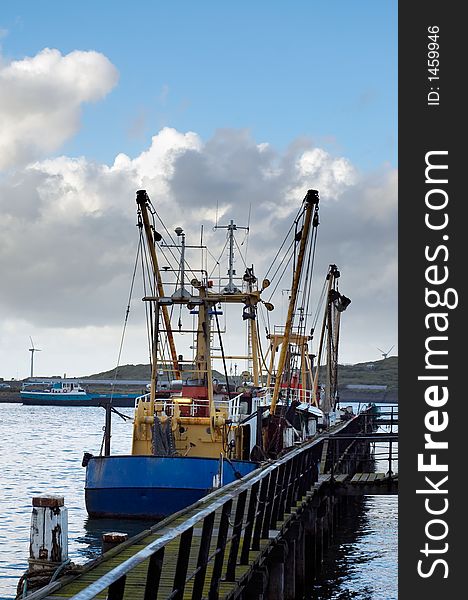 Fishing ships in the harbor