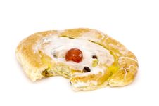 Danish Pastry With A Bite Taken Royalty Free Stock Photo