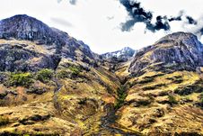 View Of Mountain Range Above Scotch Mountain Royalty Free Stock Image View Of Mountain Range Above Scotch Mountain Royalty Free Stock Image
