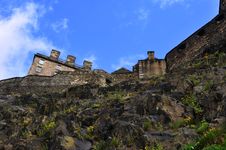 Castle Of Edinburgh From Garden Royalty Free Stock Photos Castle Of Edinburgh From Garden Royalty Free Stock Photos