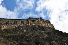 Castle Of Edinburgh From Garden Stock Photography Castle Of Edinburgh From Garden Stock Photography