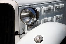 Headlight In White Vintage Car Stock Photography Headlight In White Vintage Car Stock Photography