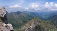 Summer Alpine Mountain Panorama Stock Images Summer Alpine Mountain Panorama Stock Images