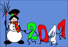 Snowman, 2011 Stock Image