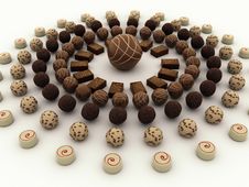 Chocolate Truffles Assortment Stock Images