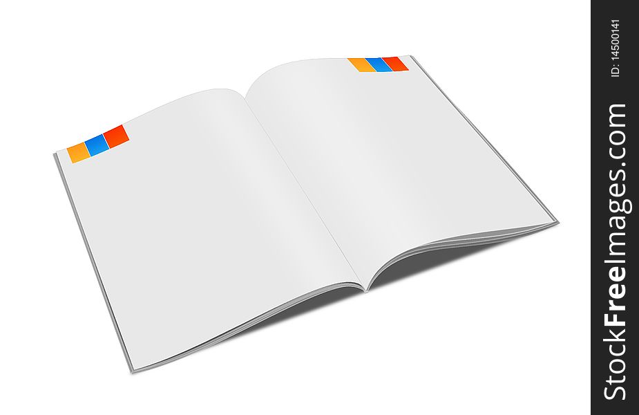 Illustration of book on white background. Illustration of book on white background