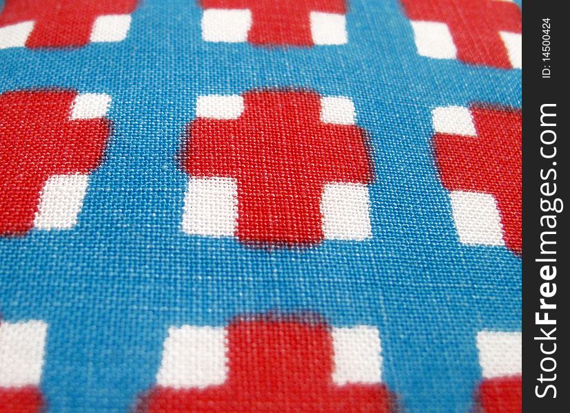 Colorful fabric with geometric designs. Colorful fabric with geometric designs