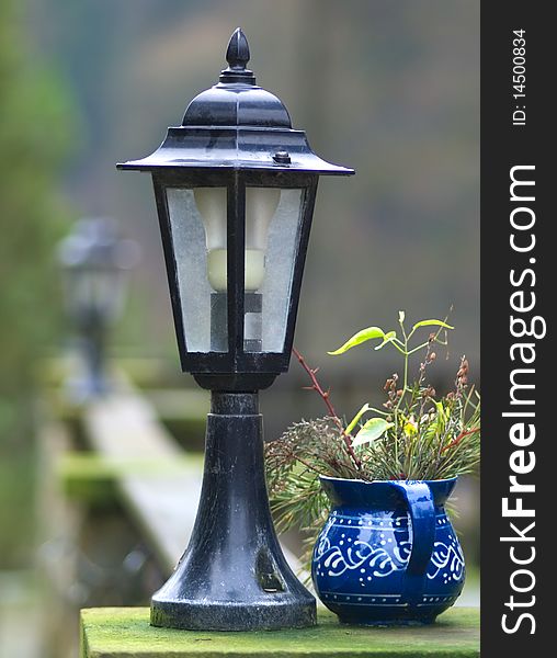 Street - lamp in park, architecture design. Street - lamp in park, architecture design