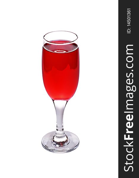 Glass of wine. Isolated object on a white background