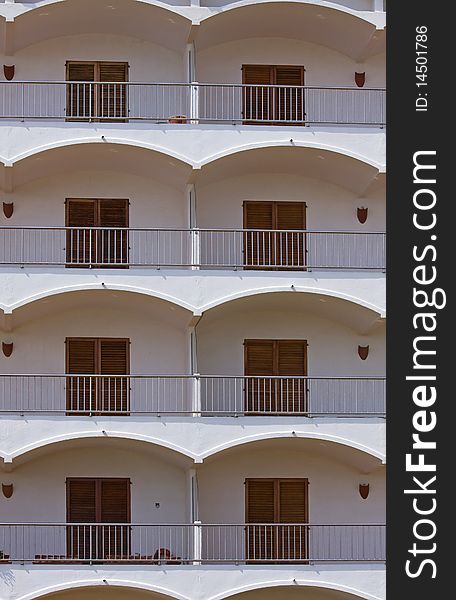 Beautiful white apartments are waiting for the tourists