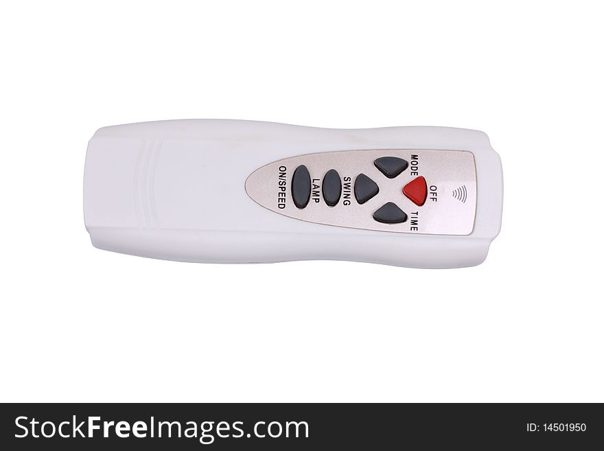 Video remote control. Isolated object on a white background