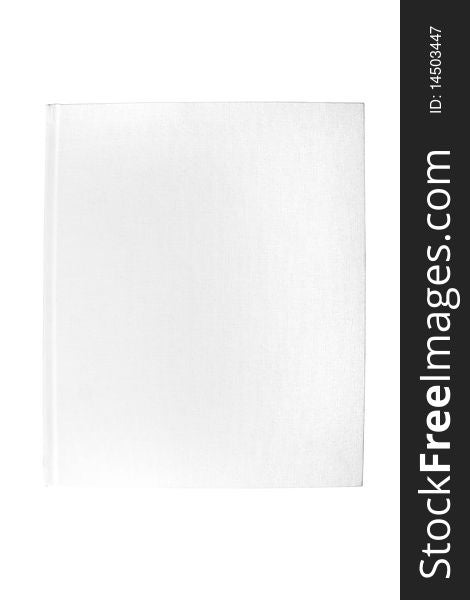 White cloth covered case bound book isolated on white. White cloth covered case bound book isolated on white