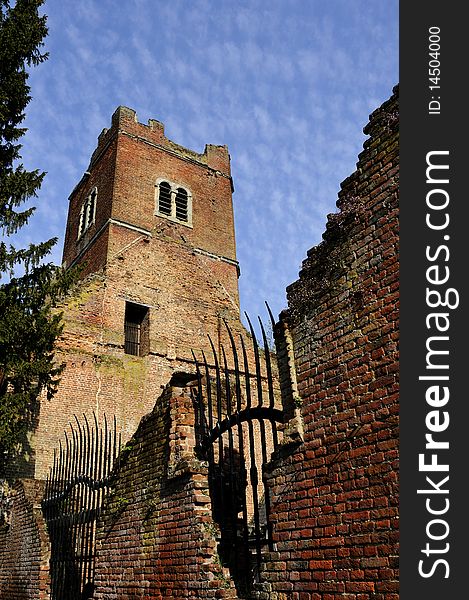 Brick Fence Of Old Church