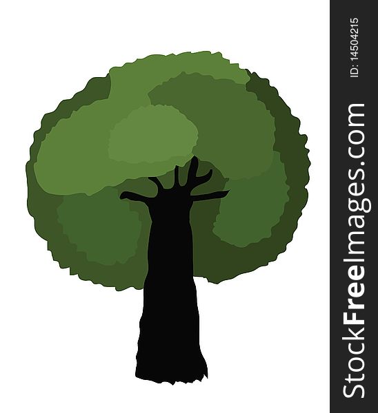 Vector Illustration Of  Tree