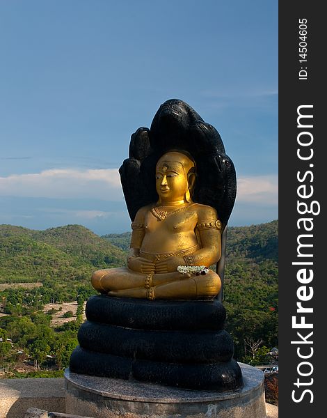 Buddha on top of mountain at Thailand