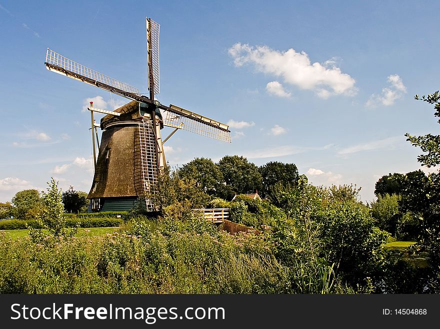 Old Rembrandts windmill by Amstel river