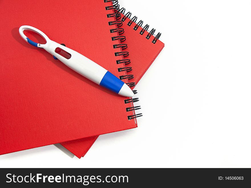 Red Color Notepad with pen