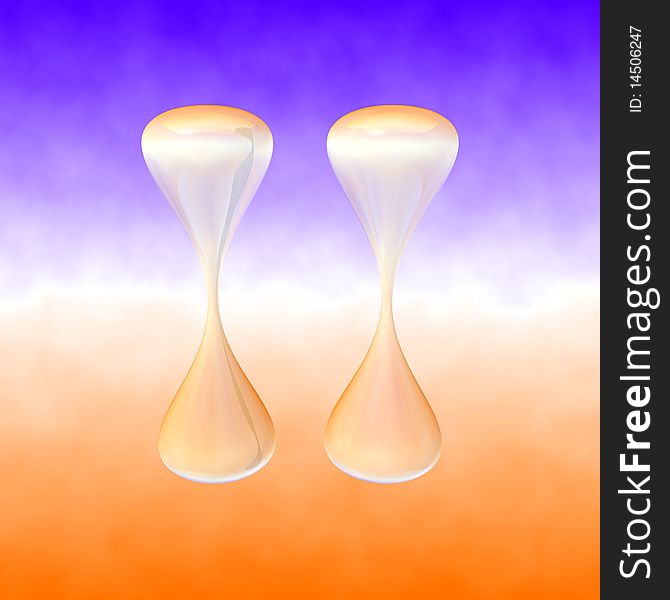 Highly reflective stretched spheres rendered in a gradient environment. Usable for cd cover or just as a 3d artwork.