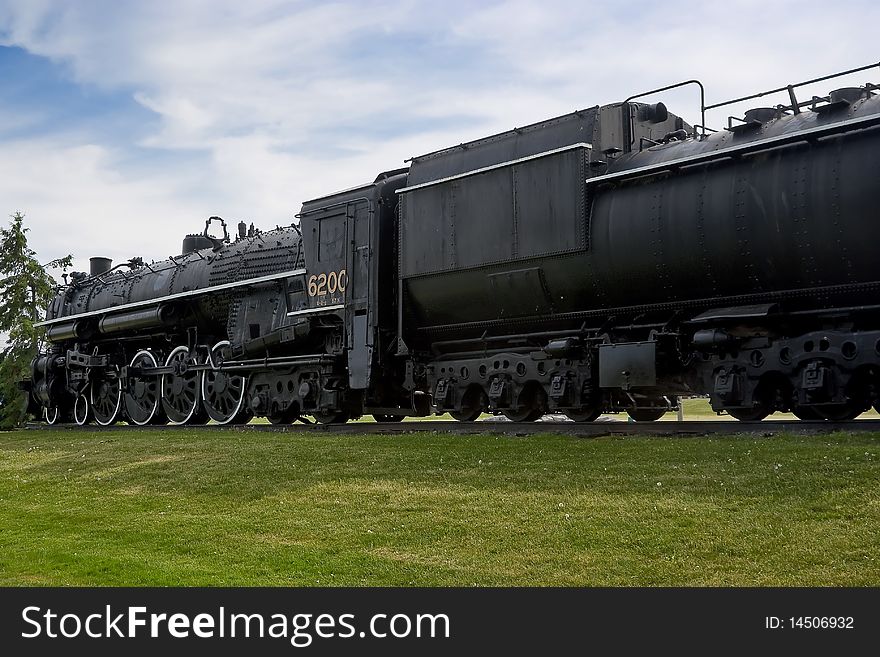 A 4-8-4, or Northern type steam train engine built by The Montreal Locomotive Works for Canadian National Railways in 1942. A 4-8-4, or Northern type steam train engine built by The Montreal Locomotive Works for Canadian National Railways in 1942.