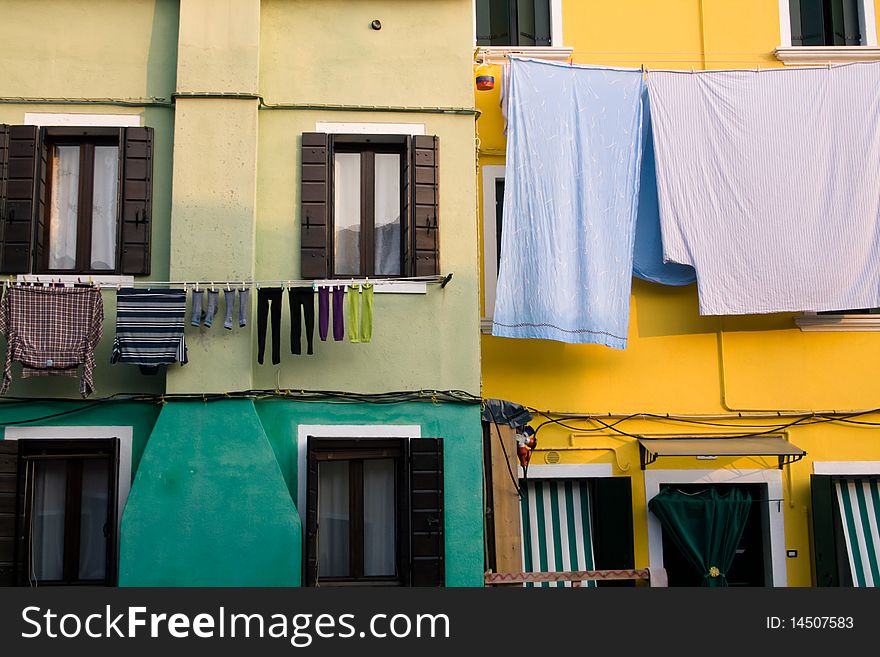 Colorful Houses Venice (Veneto) - Laundry