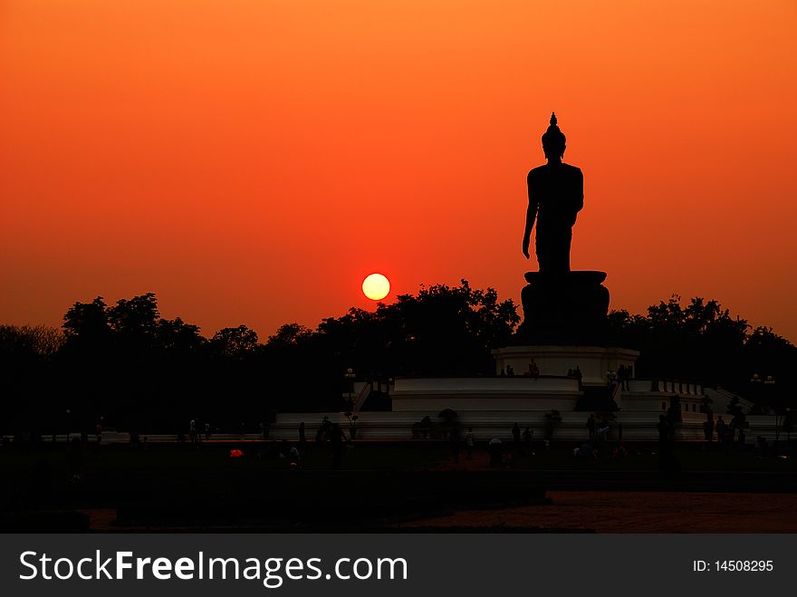 Image of buddha silhouette