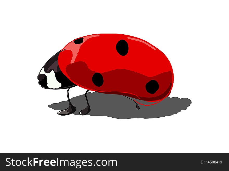 Artistic illustration of a ladybug.