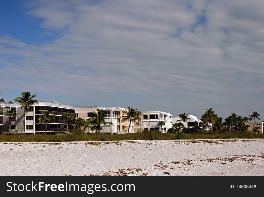 Oceanfront Beach Condominium Afternoon  Sanibel Island Florida