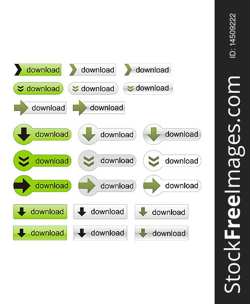 Buttons for web design. Vector