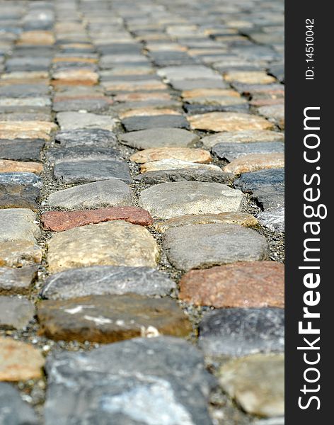 Cobblestones in many different colours