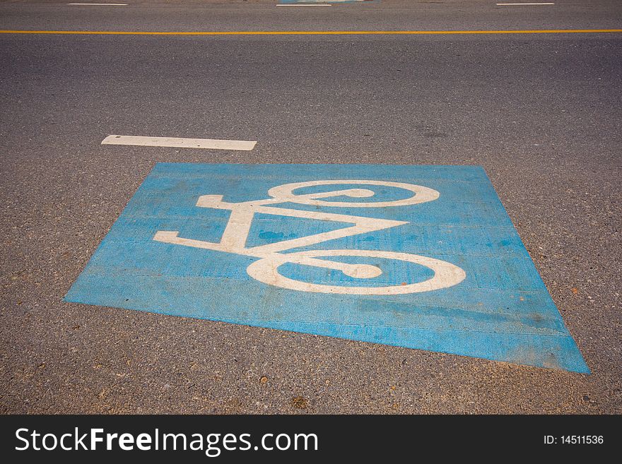 The bicycle lane for ride and travel