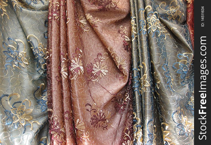 Shiny silk fabric for sale