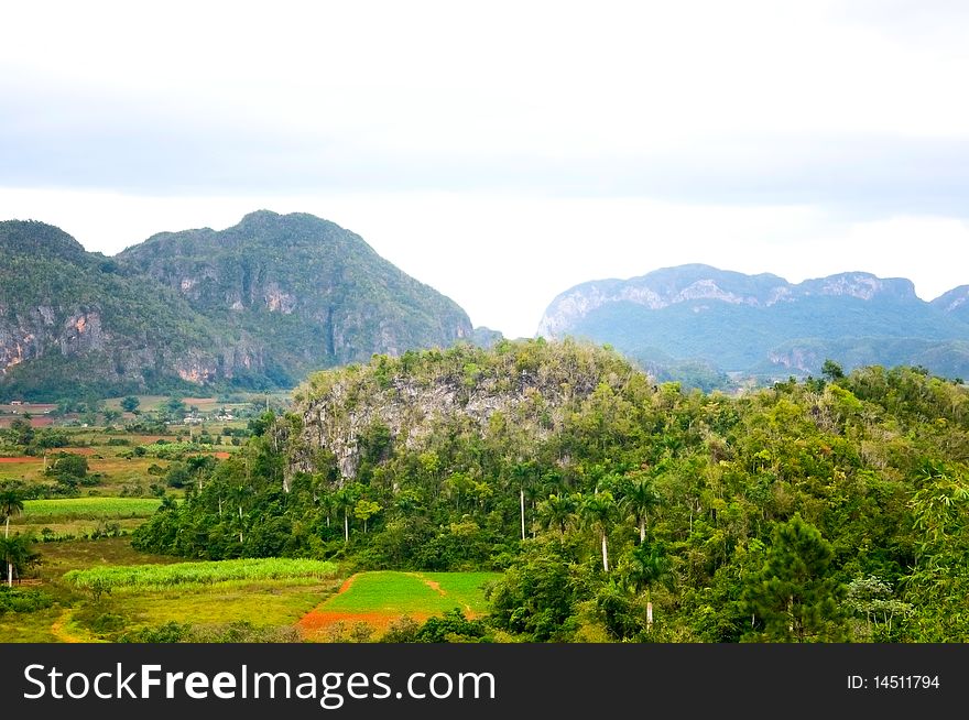 View of Vinales valley national park, Cuba