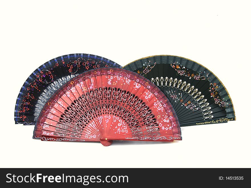 The beautiful hand-painted fans from Spain. The beautiful hand-painted fans from Spain