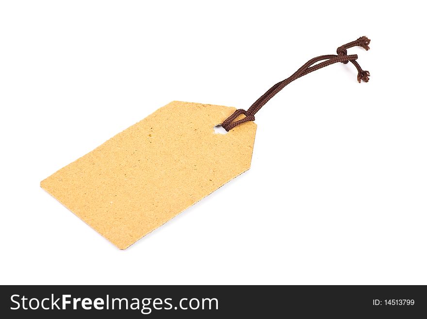 Blank cardboard tag