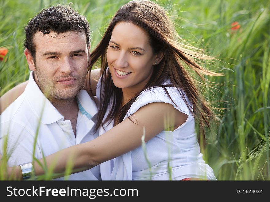 Closeup on young beautiful smiling couple. Closeup on young beautiful smiling couple.