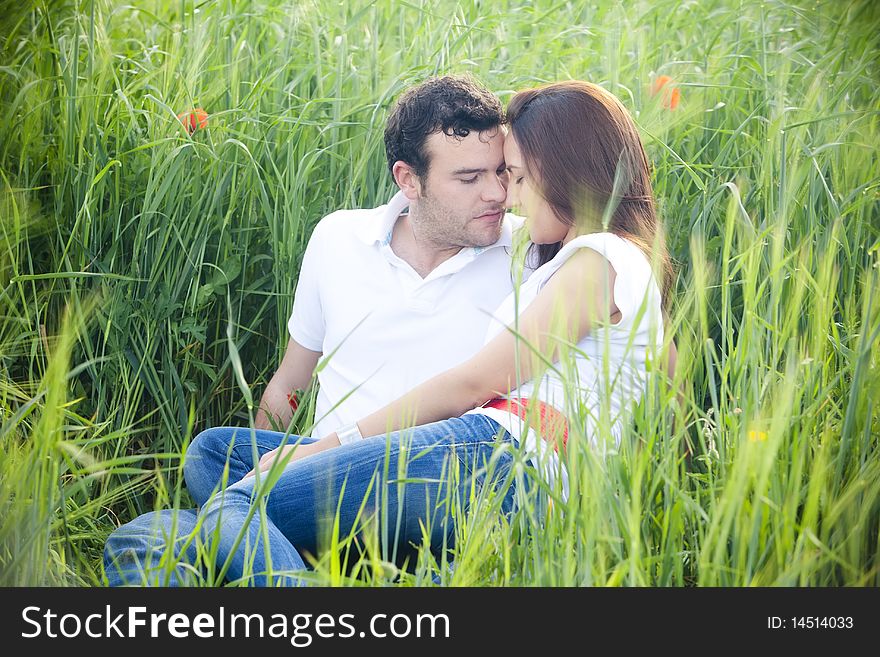 Young Couple Close Each Other