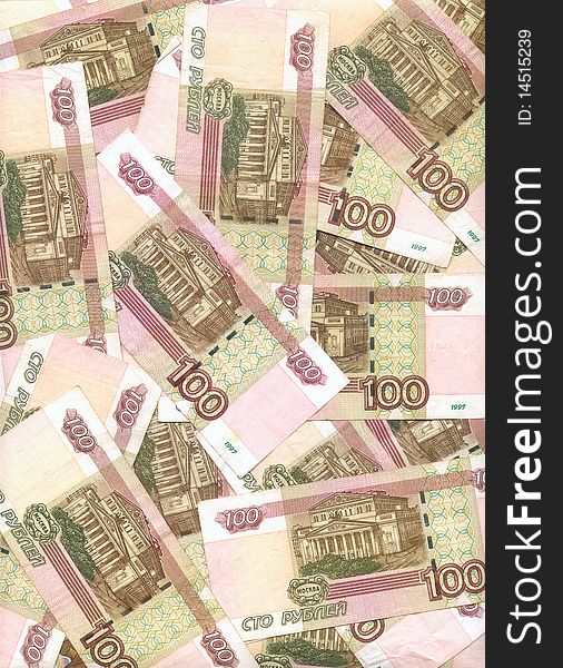 Russian money as the background