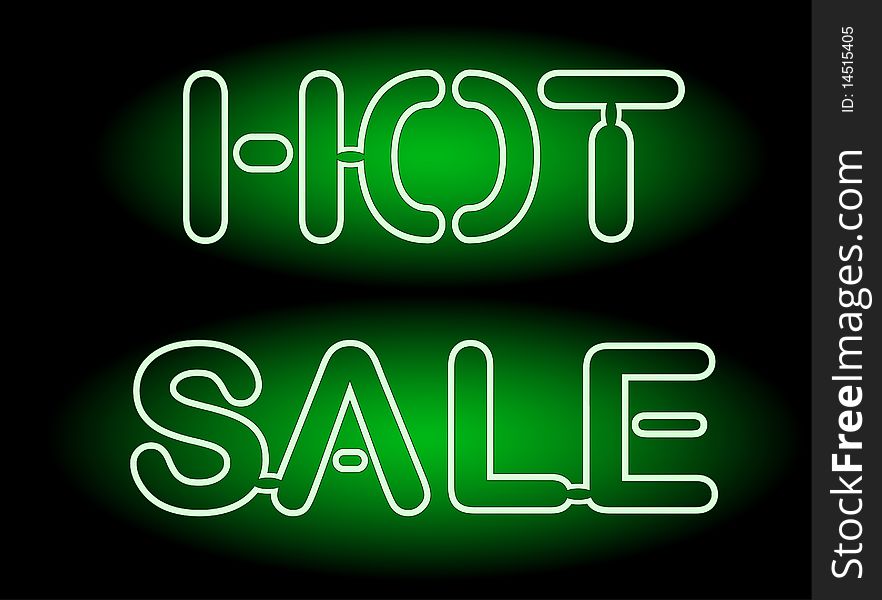 Hot sale on black background