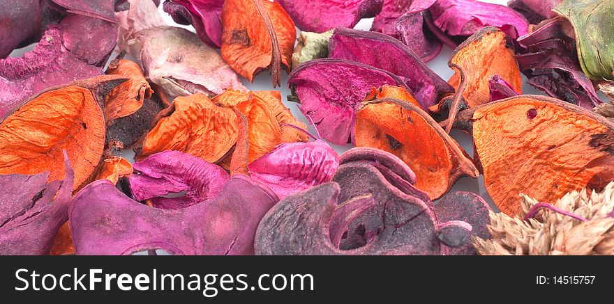 Background from multi-coloured dry leaves