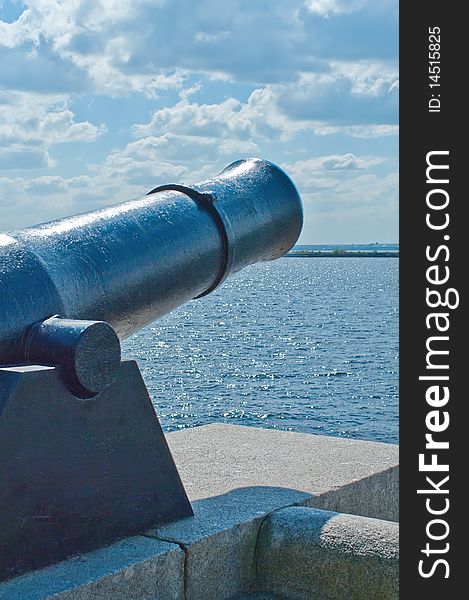 Old cannon in Kronstadt,St-Petersburg,Russia