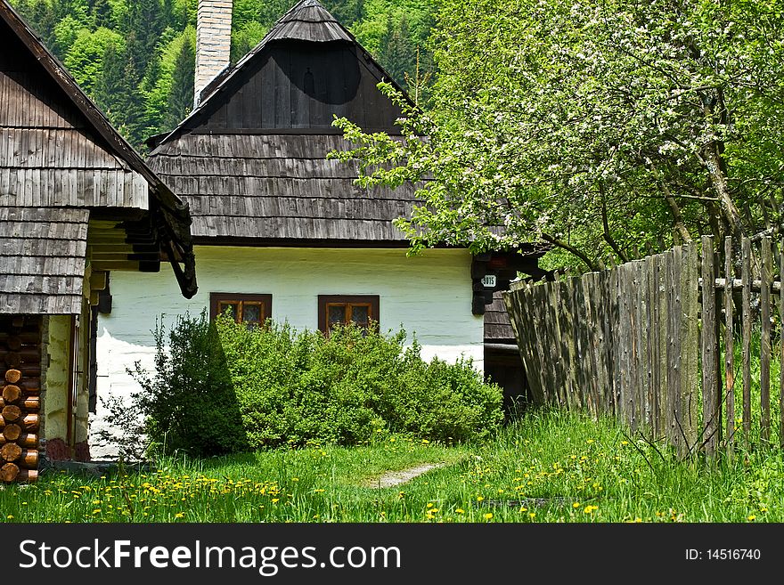 Vlkolinec - UNESCO protected old village in the Slovakia