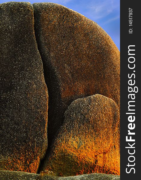 Granite stones on the beach tourism Pacific Islands region. Belitung, Indonesia