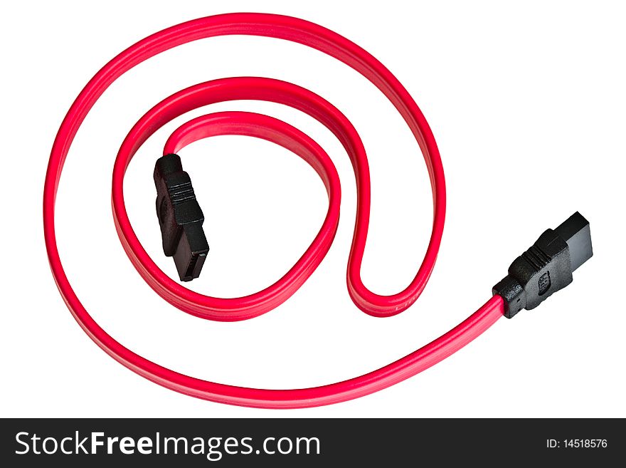 SATA cable in the form of symbol. SATA cable in the form of symbol