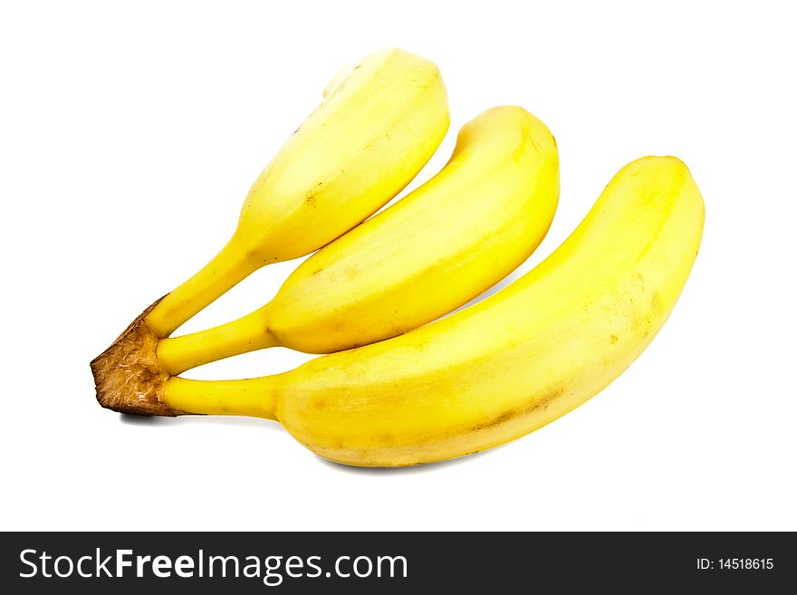 A banana bunch isolated on white. A banana bunch isolated on white
