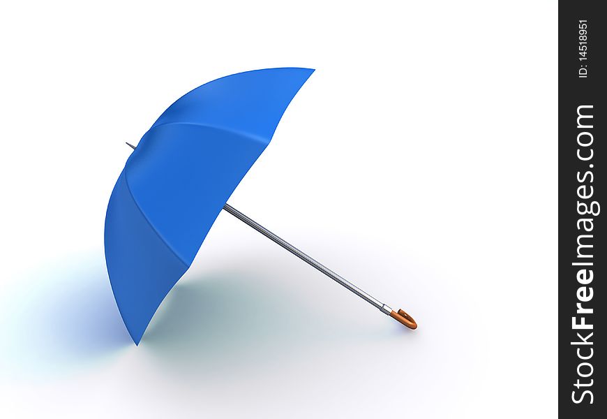 3d render of an umbrella over a white background